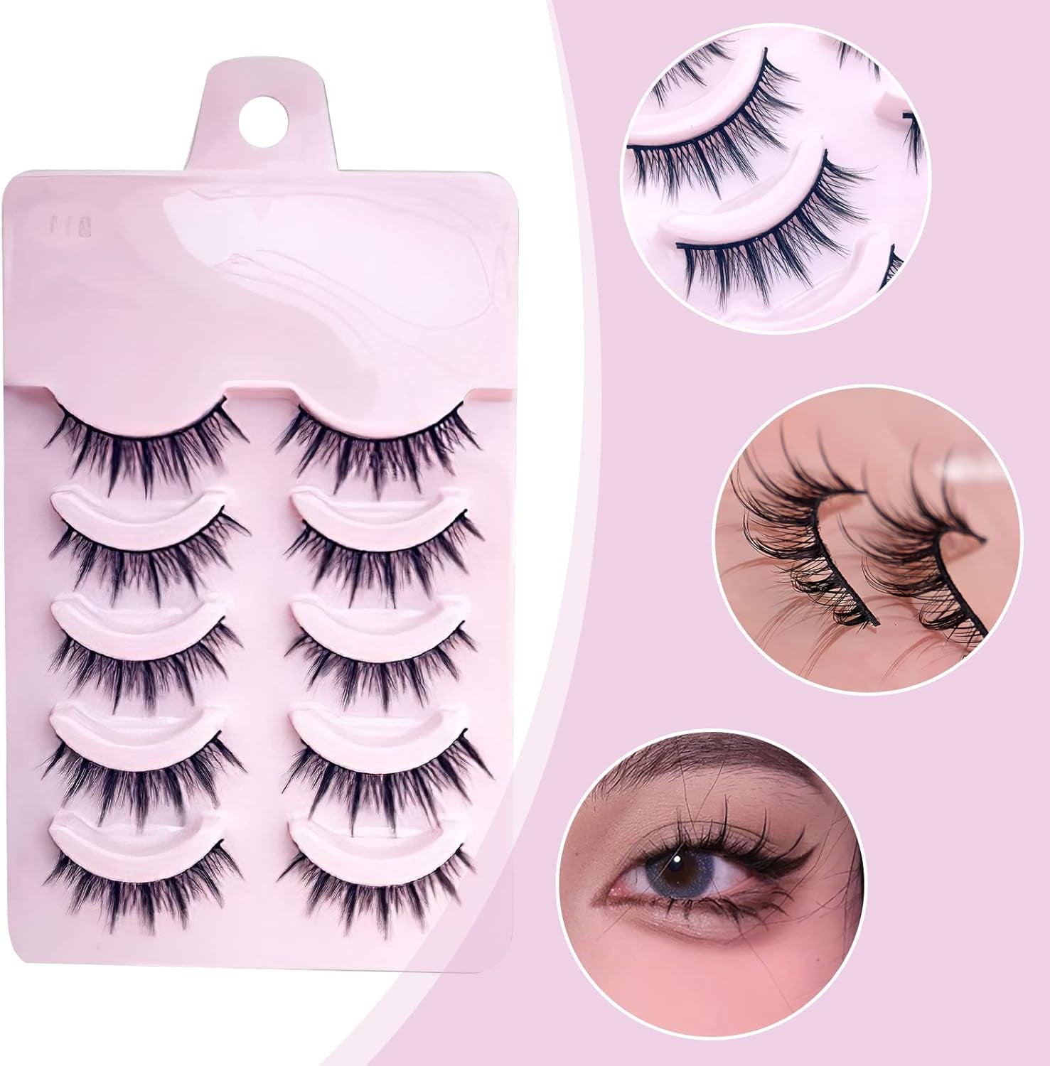 5 Pairs of Natural 3D False Eyelashes