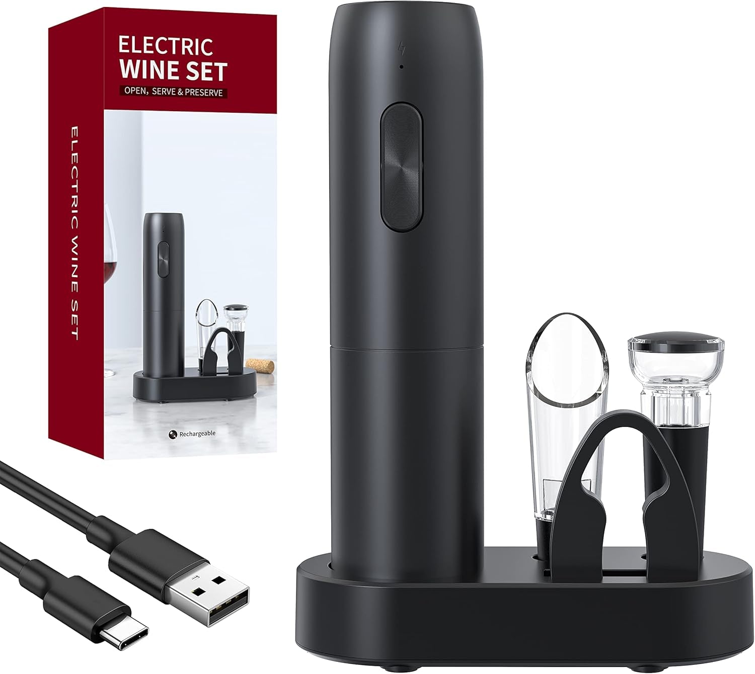 5-In-1 Electric Wine Bottle Opener Set