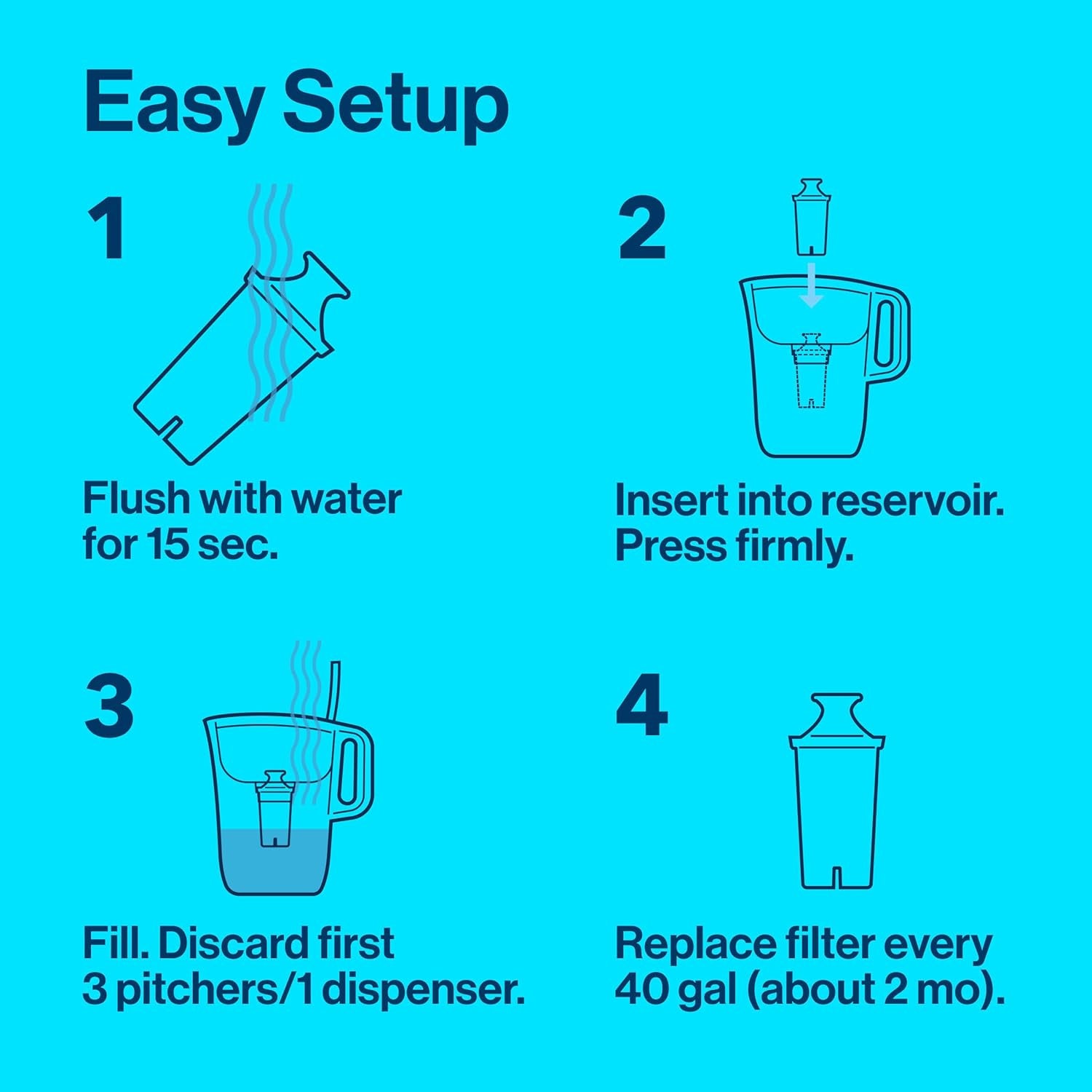 Water Filter Pitcher for Drinking Water