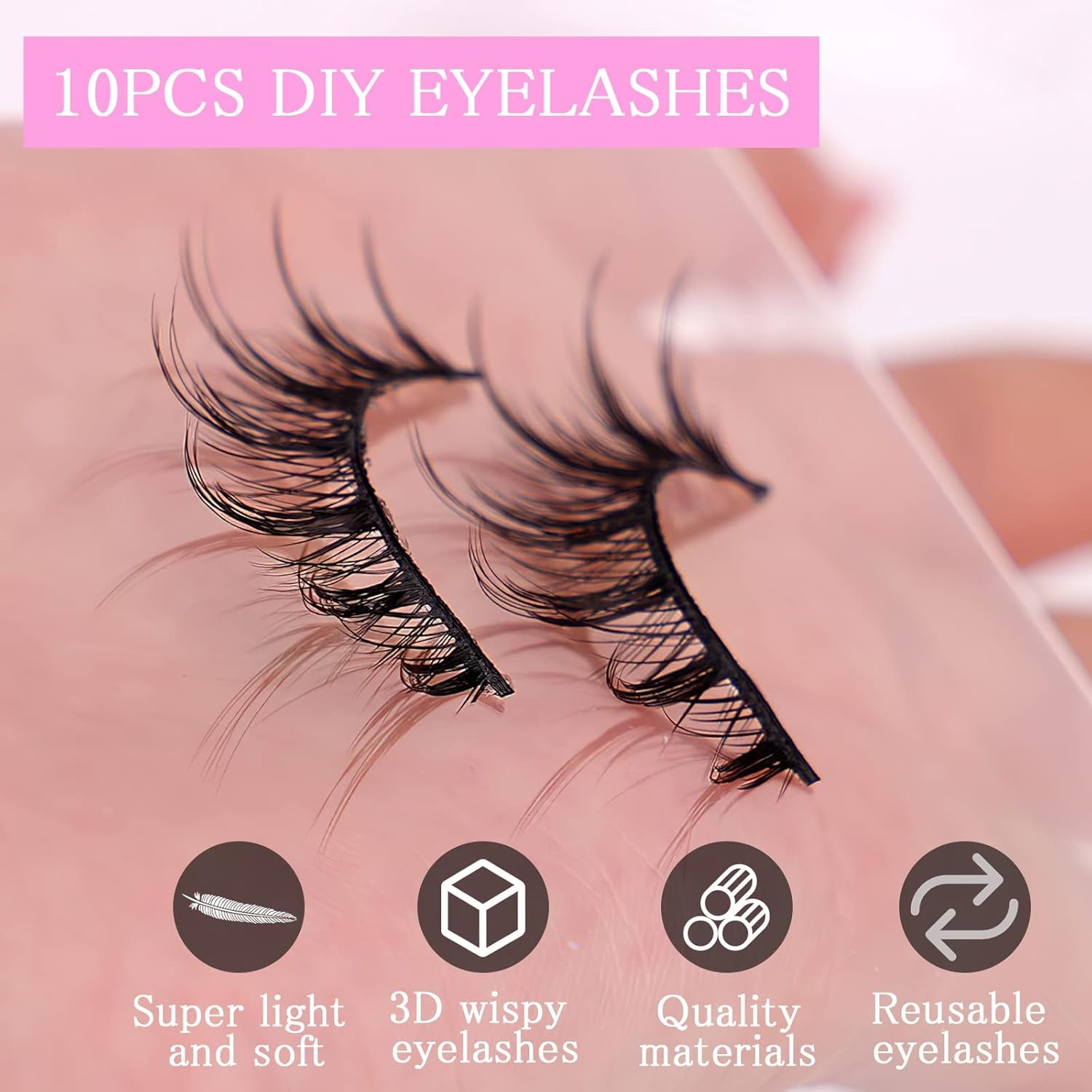 5 Pairs of Natural 3D False Eyelashes
