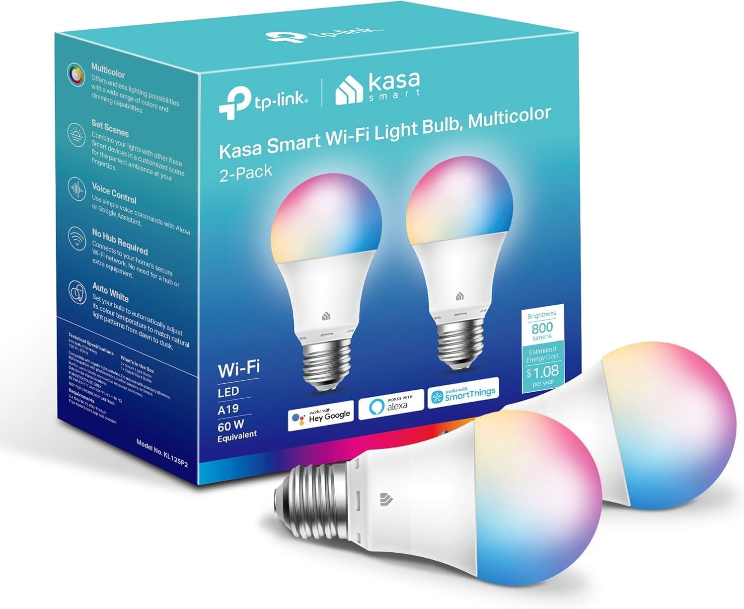 Smart Wifi Bulbs Compatible with Alexa and Google Home