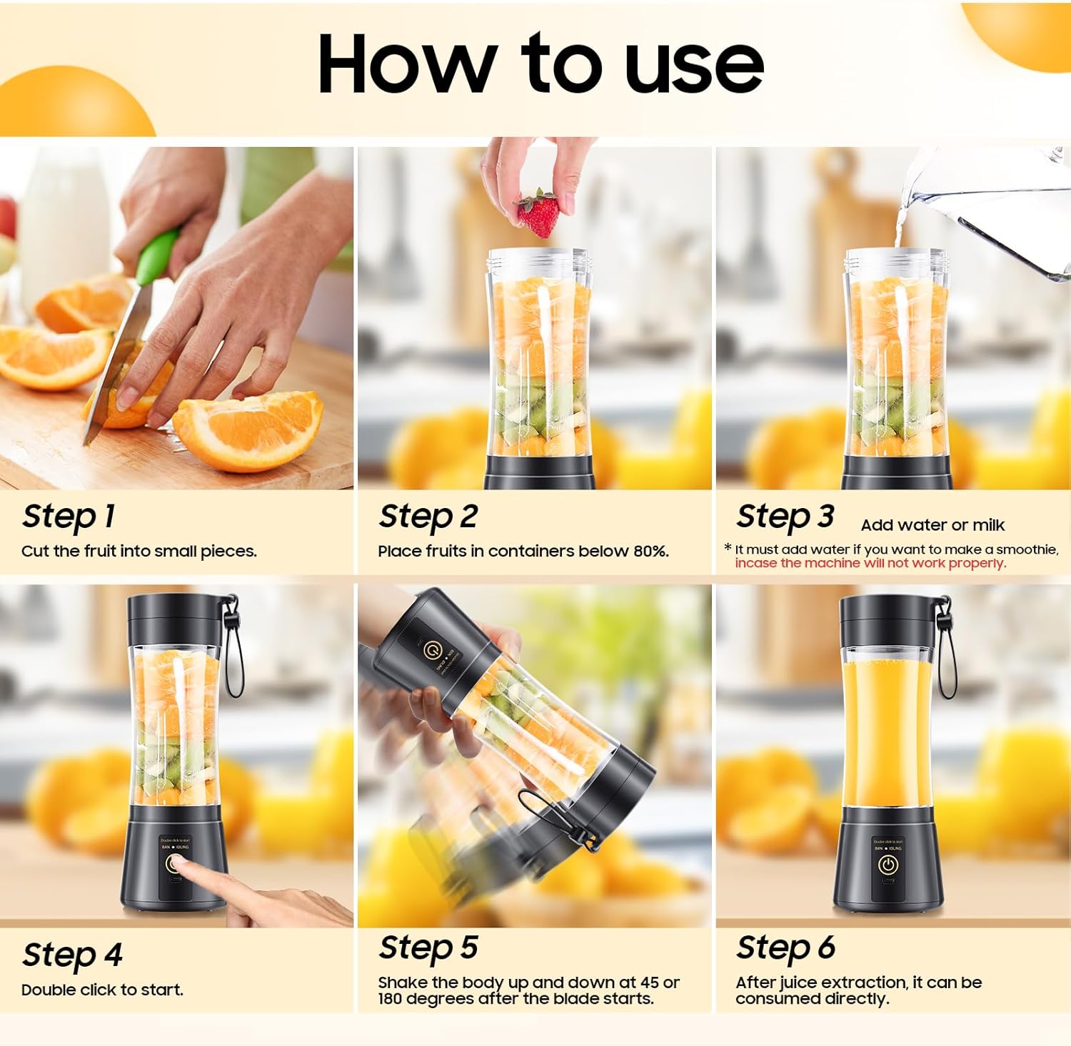 Cordless Portable Mini Blender