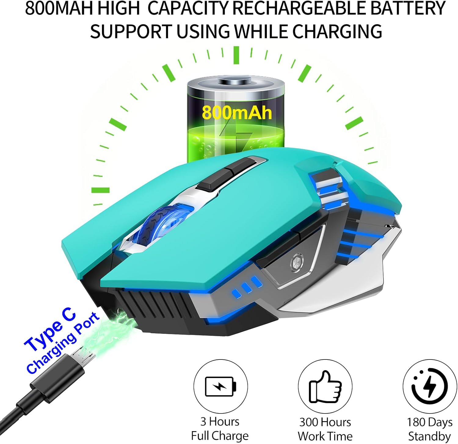 Wireless Bluetooth Gaming Mouse