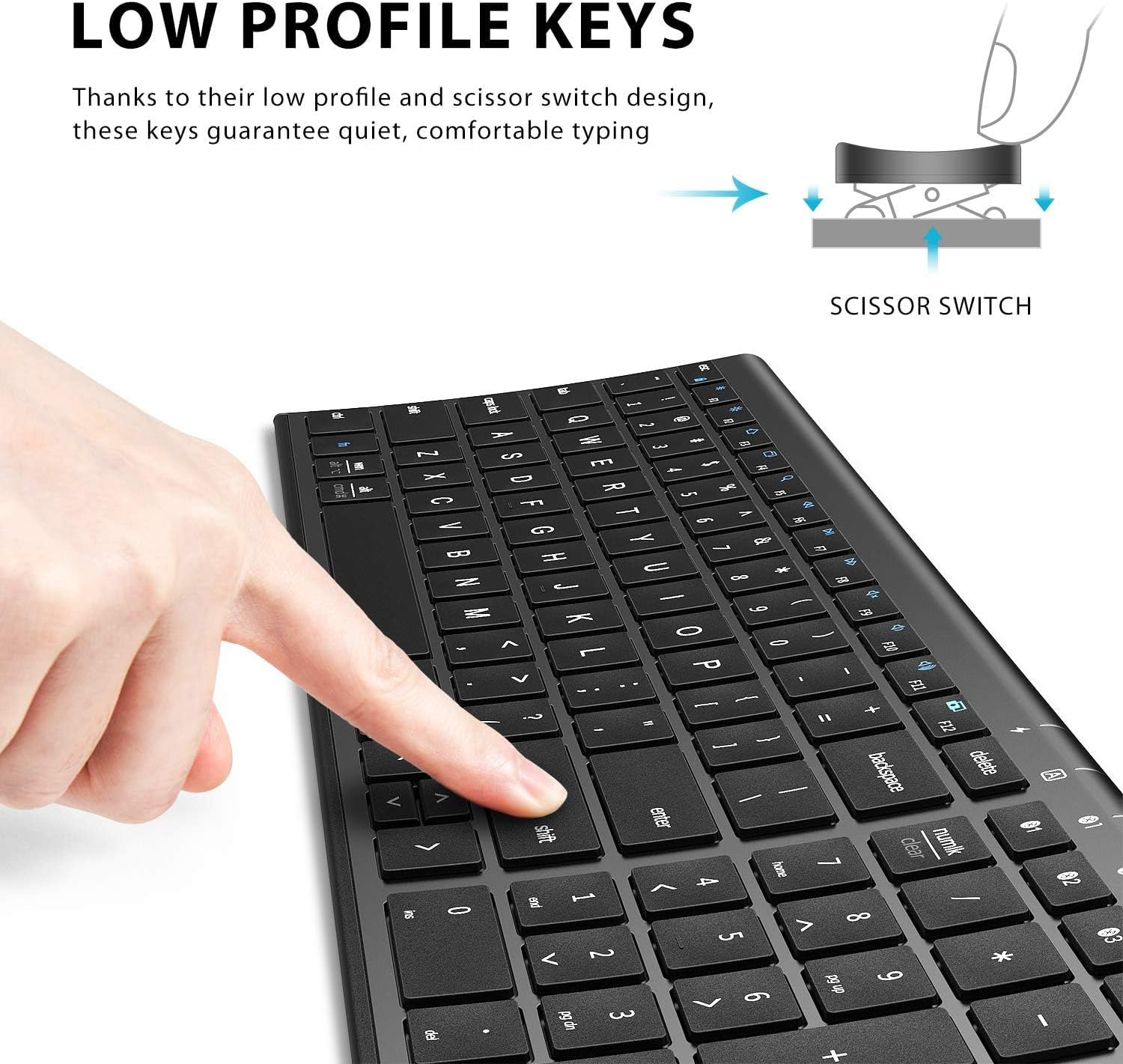 Universal Bluetooth 5.1 Wireless Keyboard with Number Pad