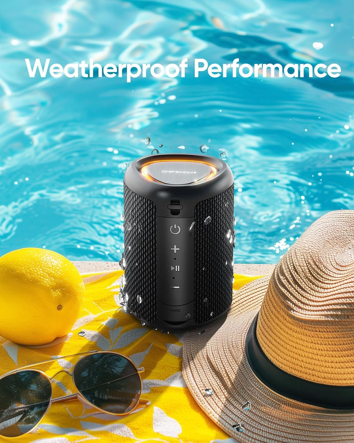 Portable Bluetooth Speaker with Lights