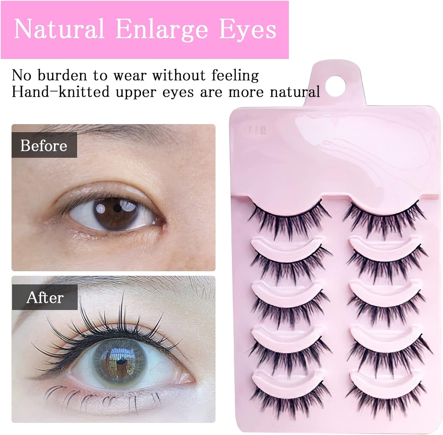 5 Pairs of Natural 3D False Eyelashes