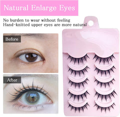 5 Pairs of Natural 3D False Eyelashes