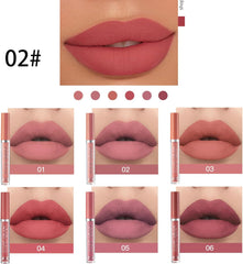 Six-Color Matte Liquid Lipstick Set