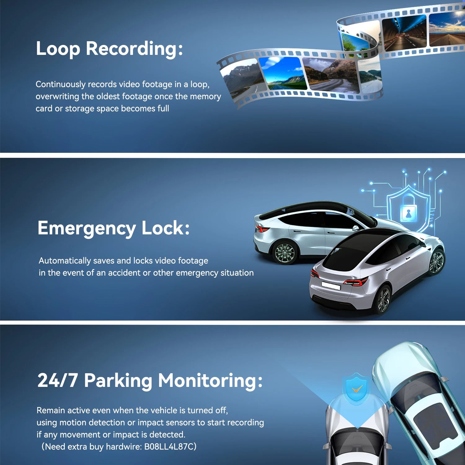 MINI Pro Dash Cam 1296P UHD Night Vision 330° Rotatable Lens - Salerno