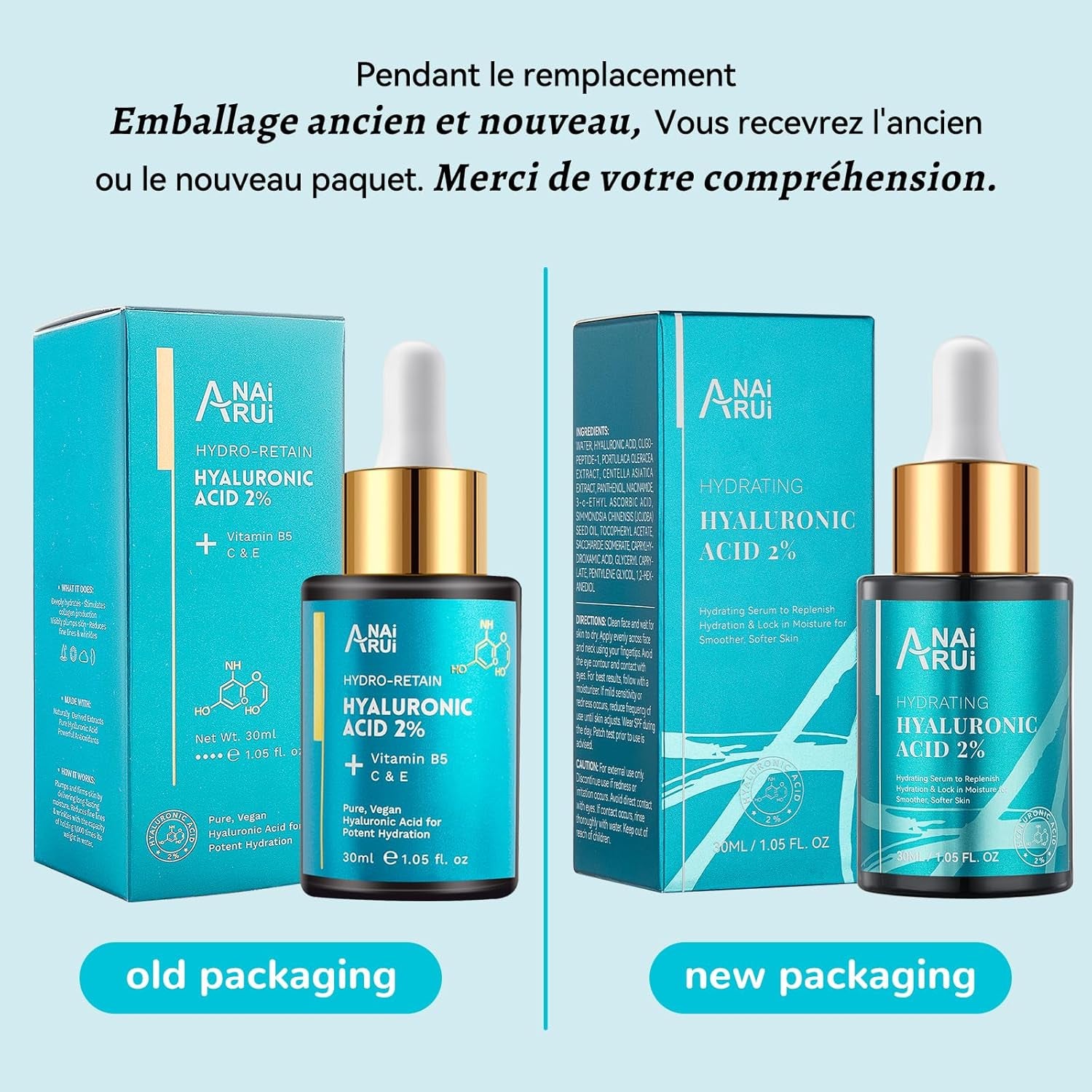 Hyaluronic Acid Face Serum with Vitamin C/E