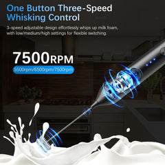 Rechargeable Milk Frother with Stand