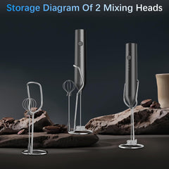 Rechargeable Milk Frother with Stand