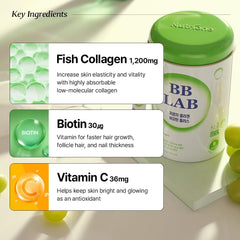 Low Molecular Halal Collagen Biotin Plus Powder Supplement