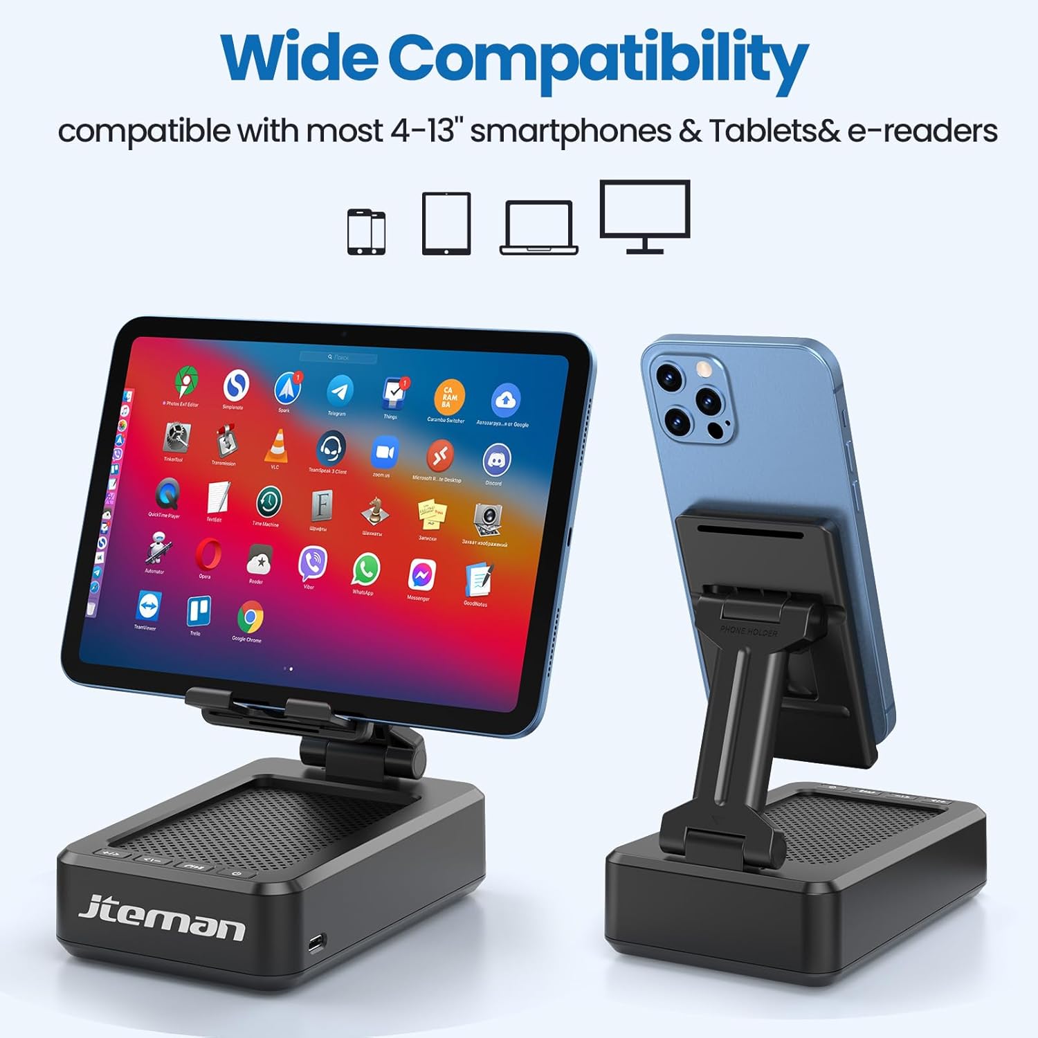 Phone Stand with Wireless Bluetooth Speaker 
