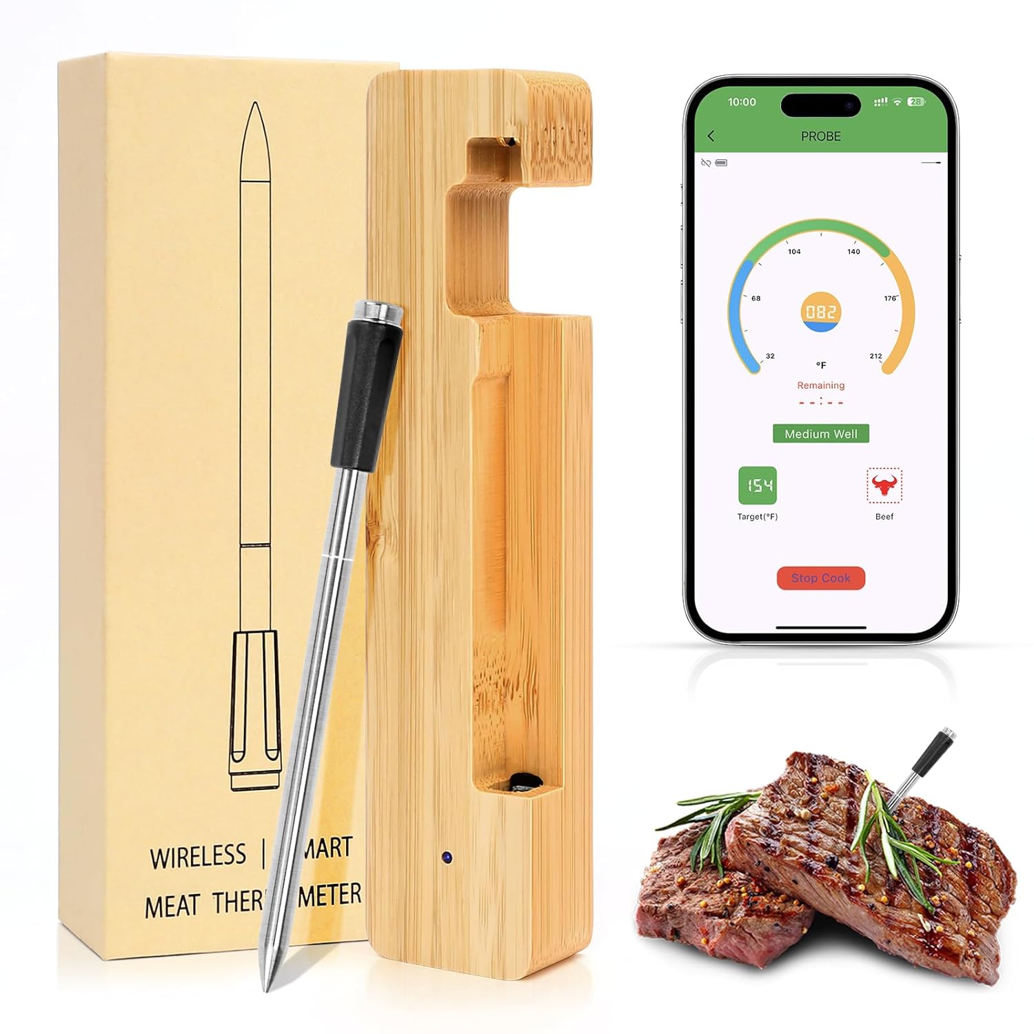 Smart Bluetooth Wireless Meat Thermometer