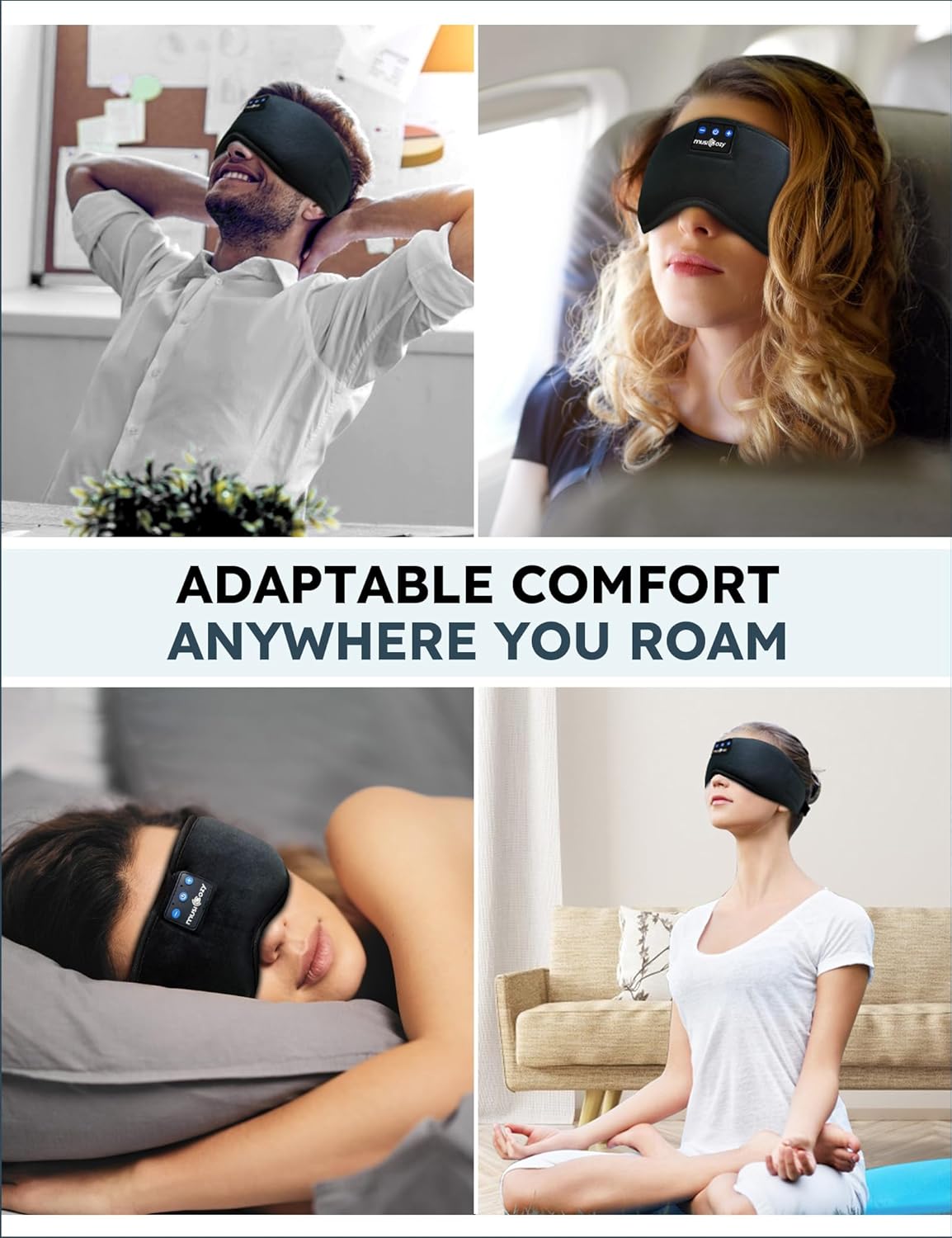 Bluetooth 5.4 Sleep Mask Headband