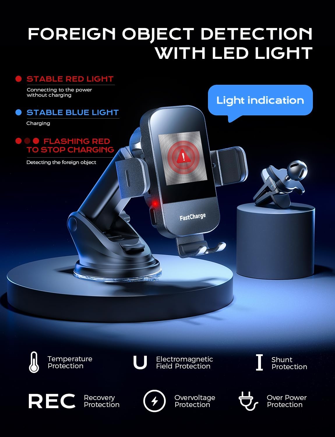 15W Fast Wireless Car Charger