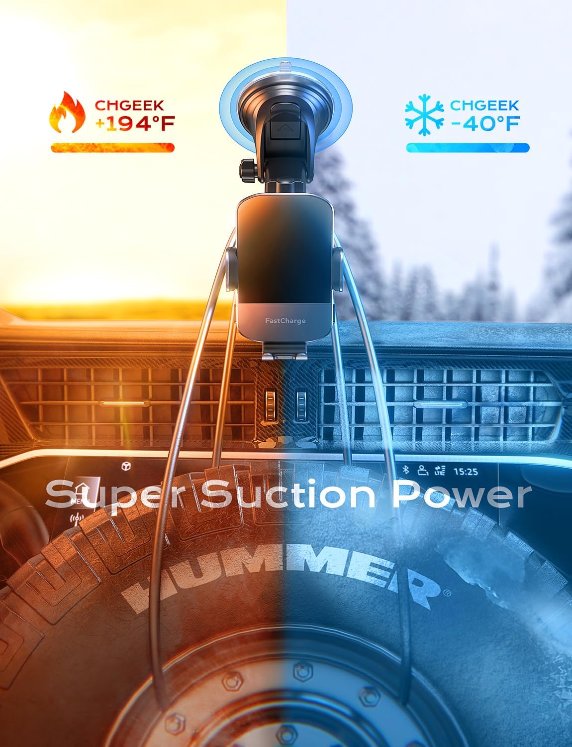 15W Fast Wireless Car Charger