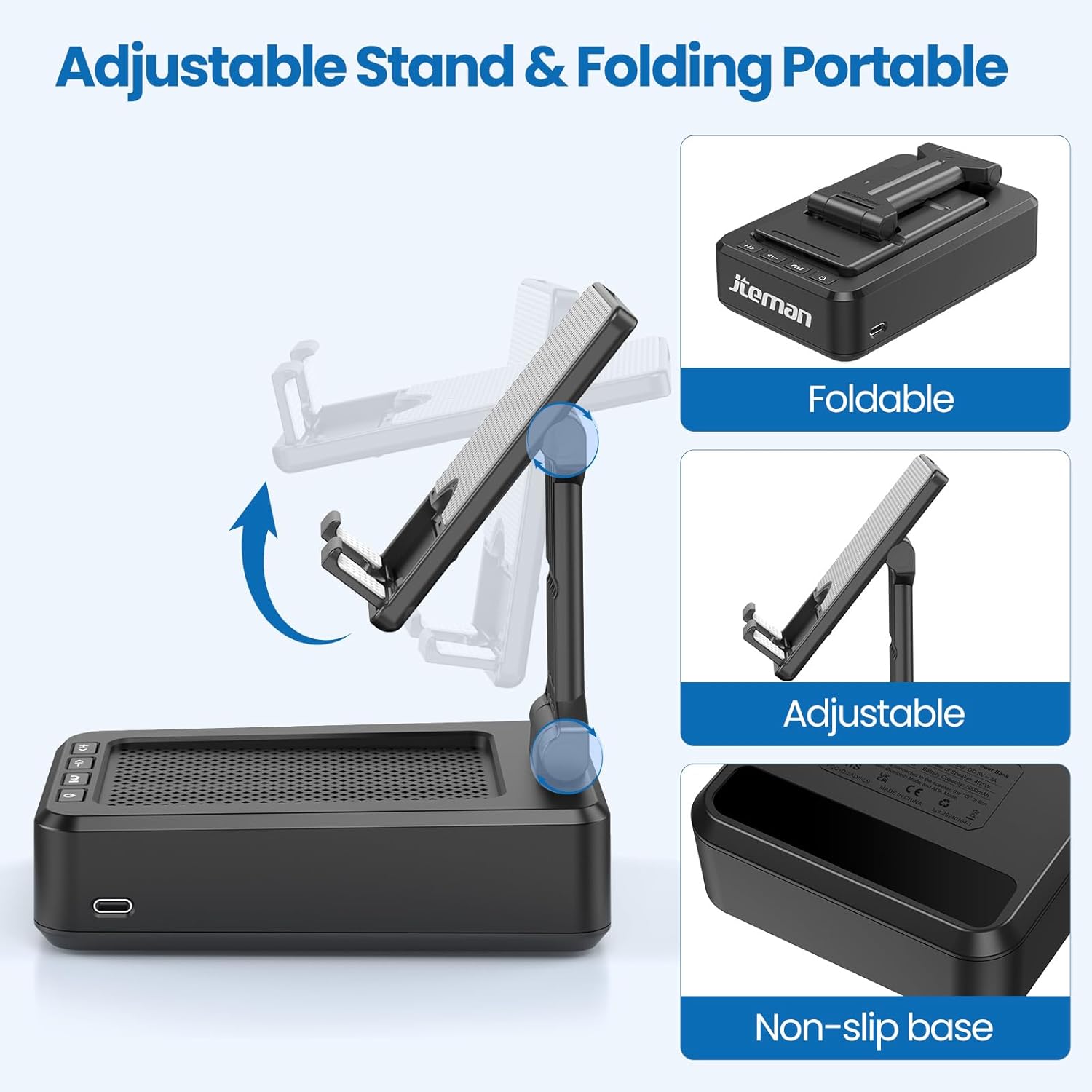 Phone Stand with Wireless Bluetooth Speaker 