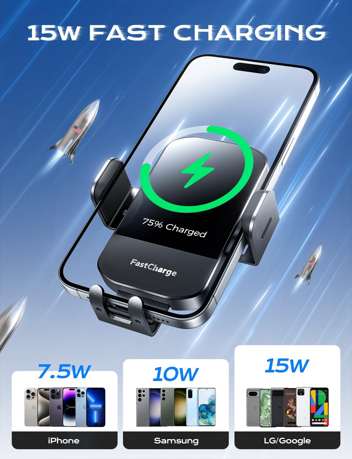 15W Fast Wireless Car Charger