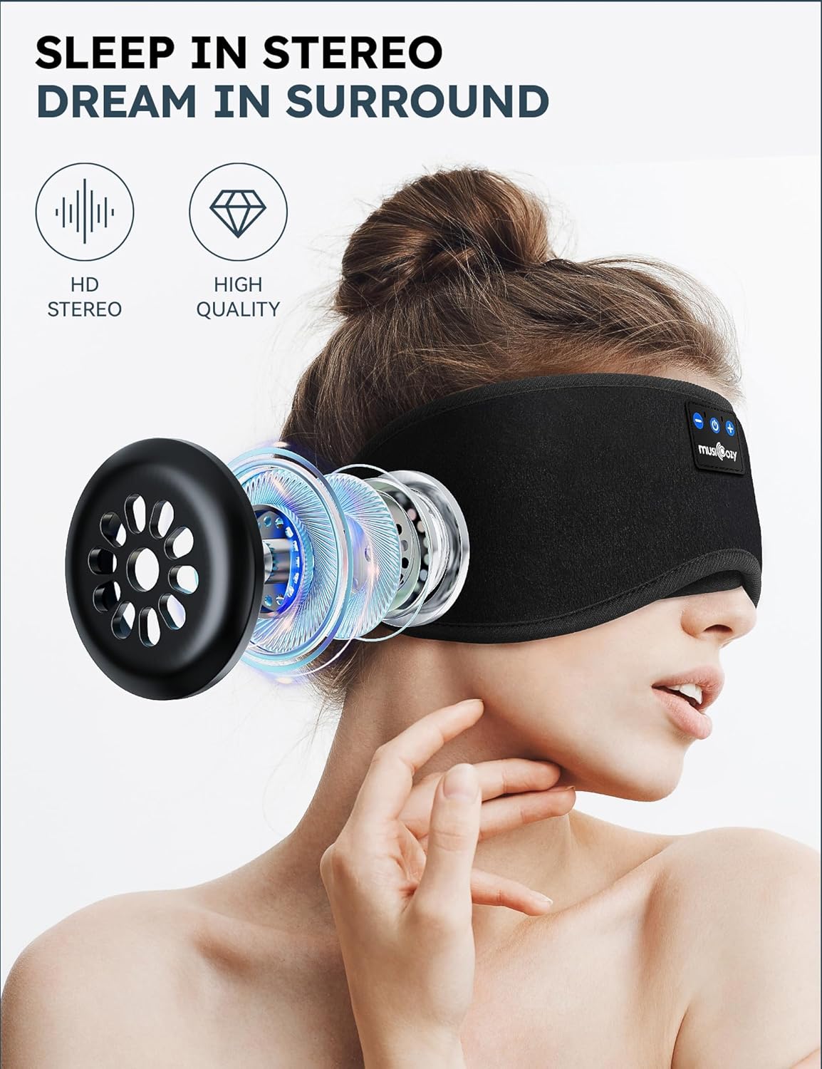 Bluetooth 5.4 Sleep Mask Headband