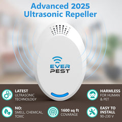 Ultrasonic Pest Control Repeller (2-Pack) Plug