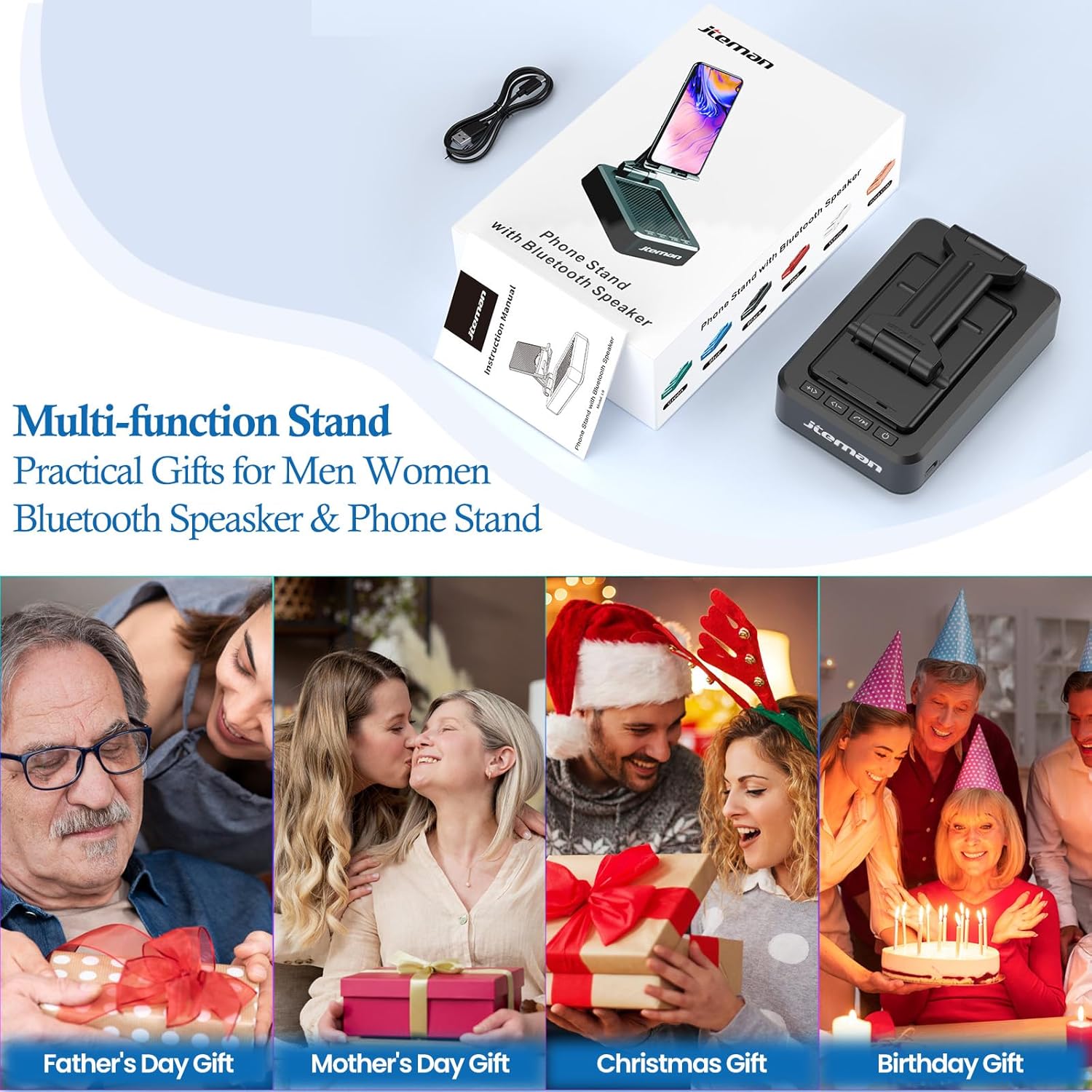 Phone Stand with Wireless Bluetooth Speaker 