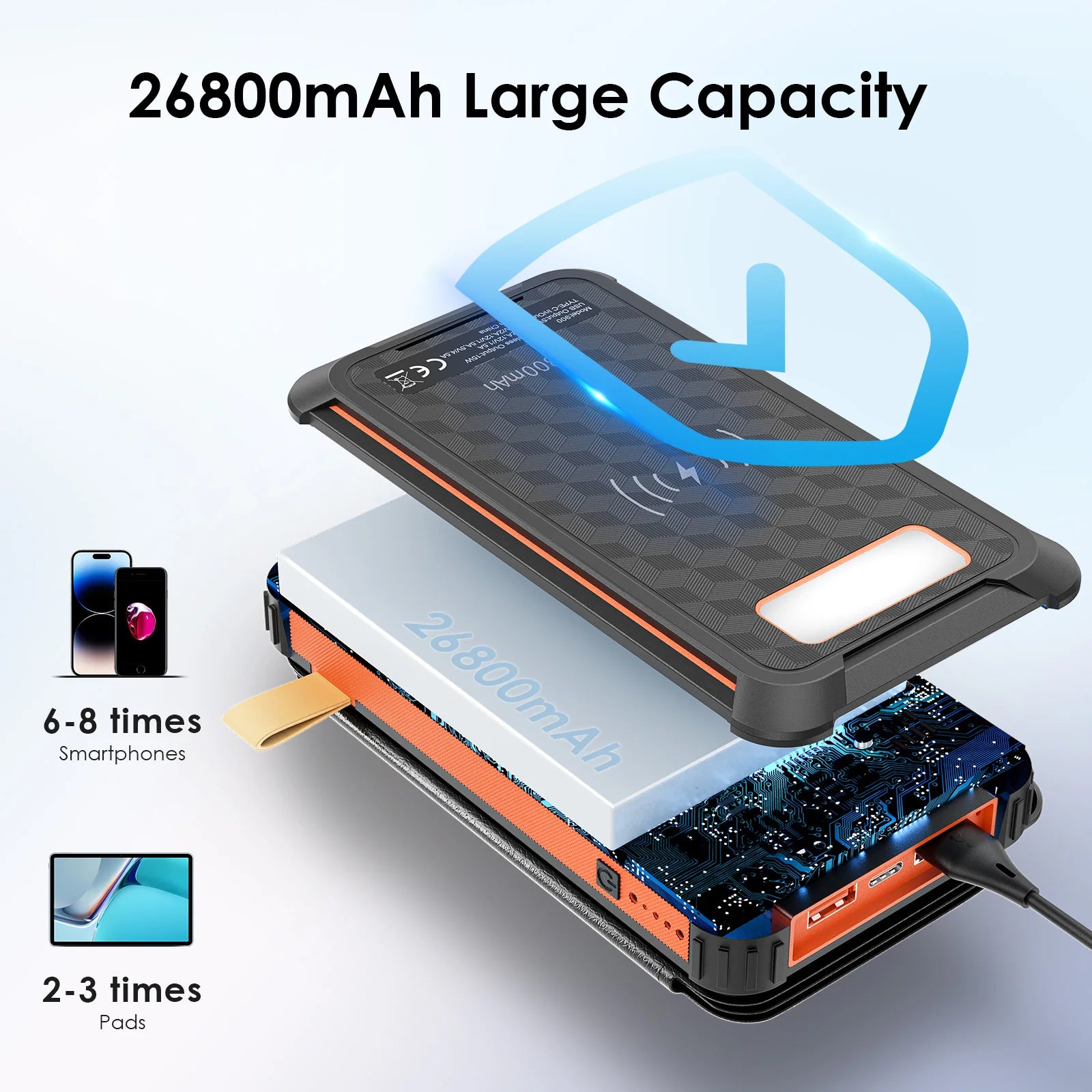 22.5 W 26800mAh Fast Solar Power Bank - Salerno