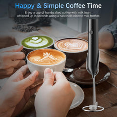 Rechargeable Milk Frother with Stand
