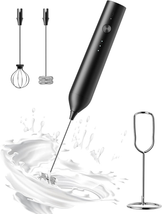 Rechargeable Milk Frother with Stand
